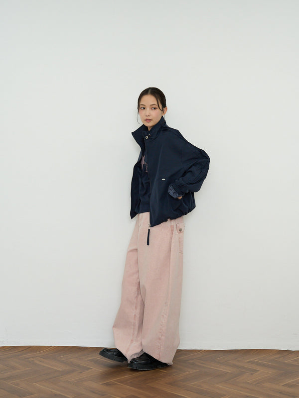 stand collar blouson