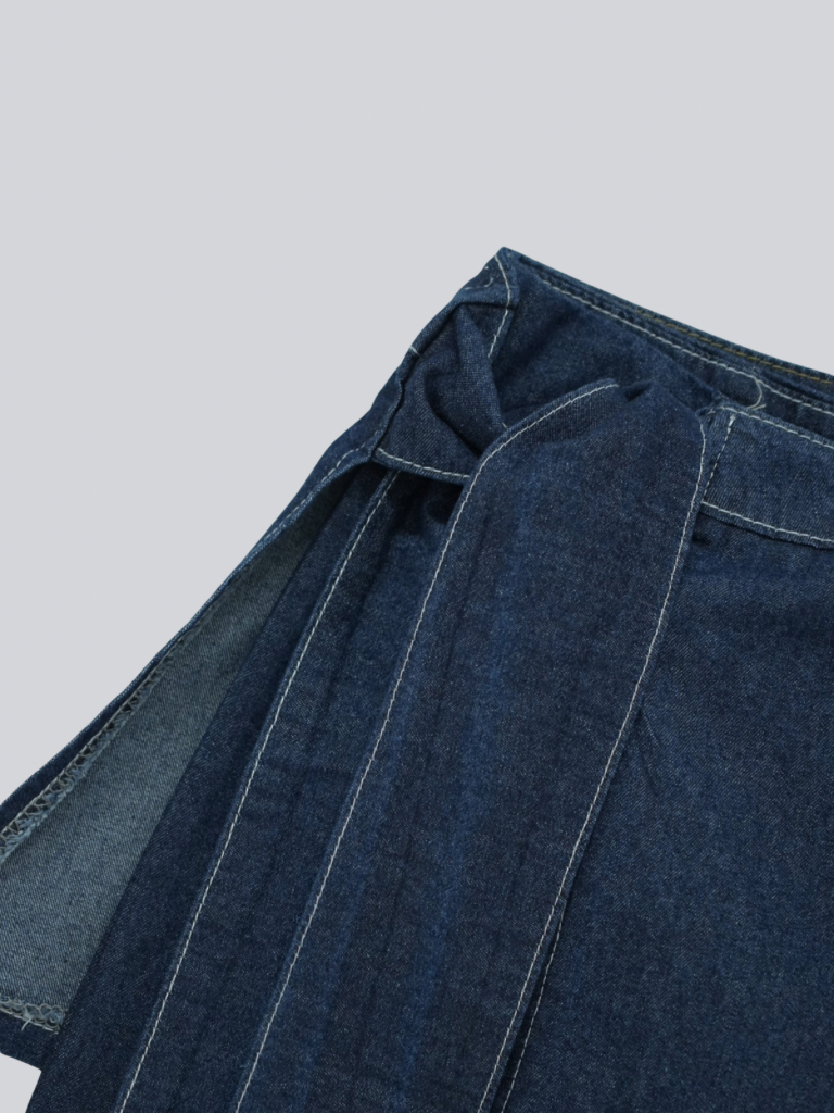 separate wrap design wide pants