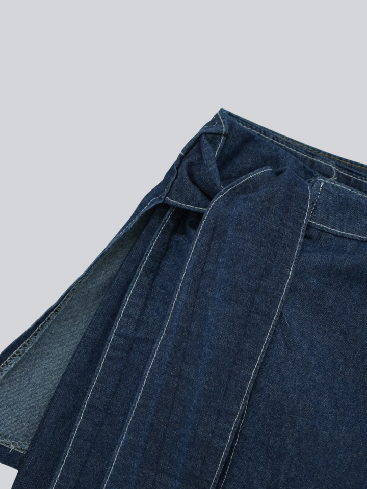 separate wrap design wide pants