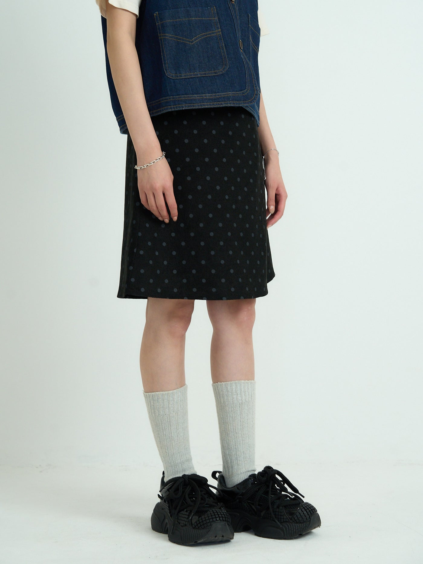 polka dot  midi skirt