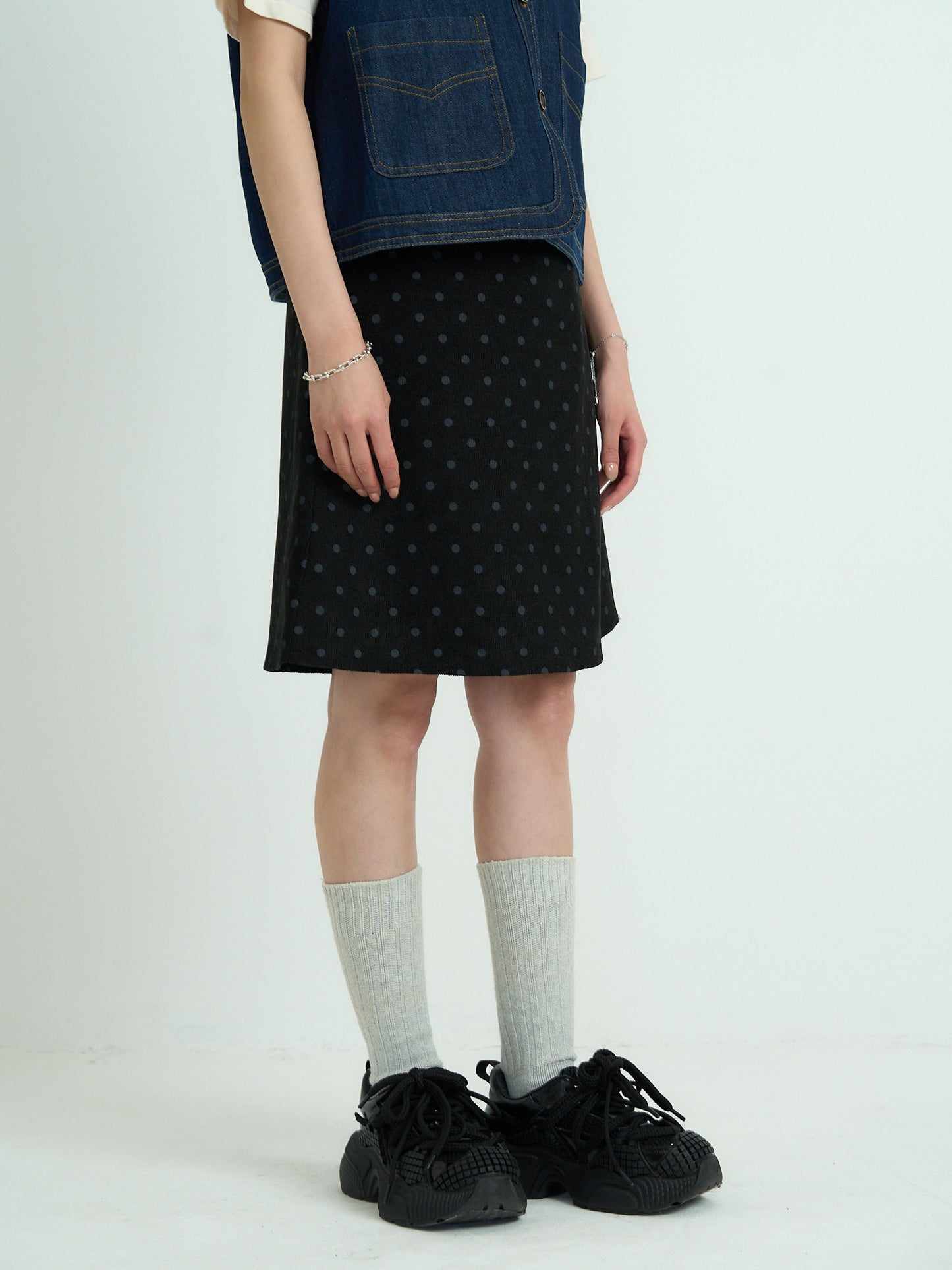 polka dot  midi skirt