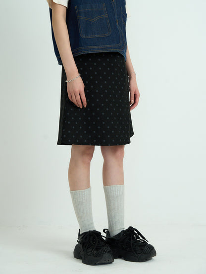 polka dot  midi skirt
