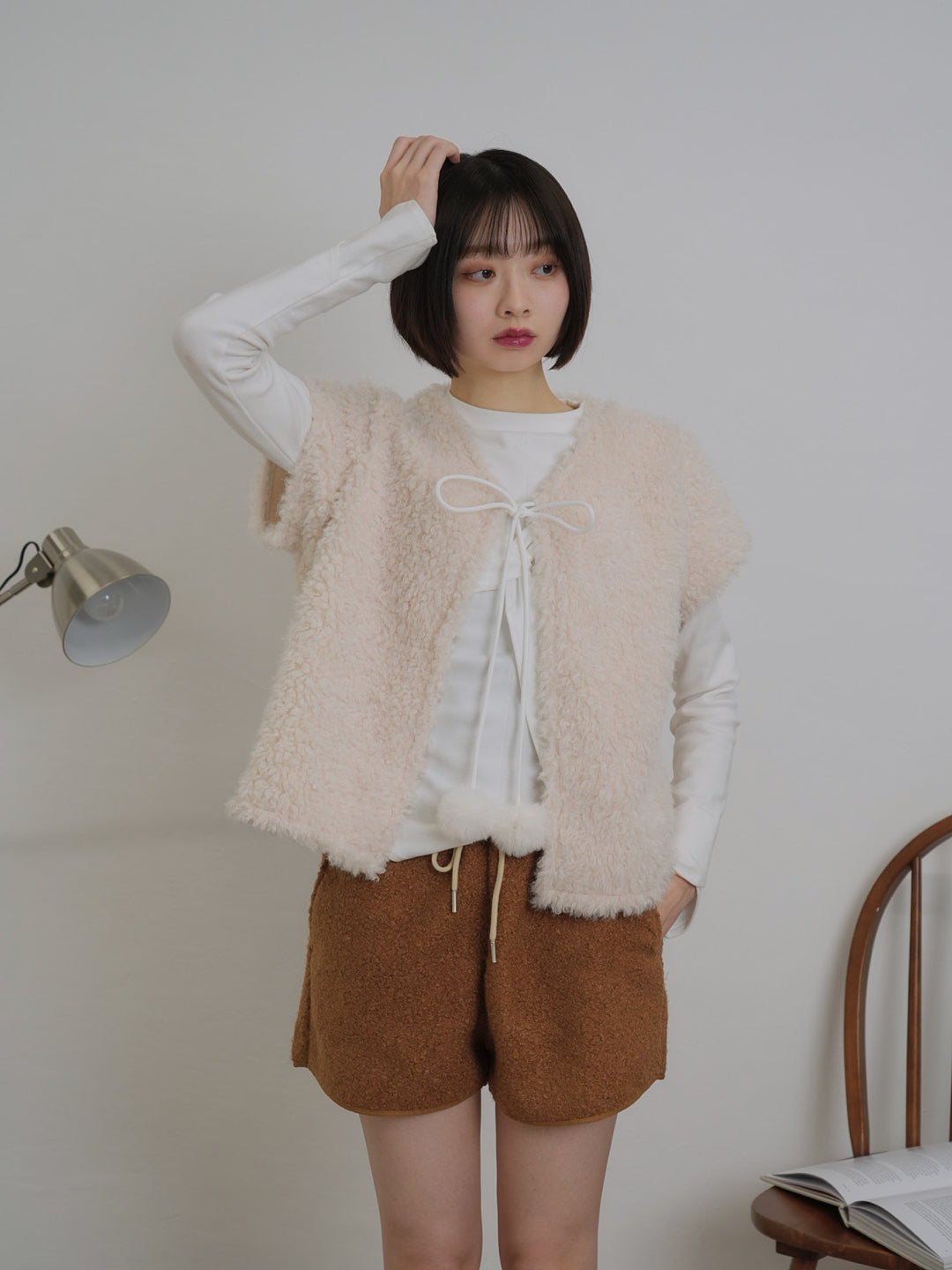 fur knit vest【 1/15 19時発売 】