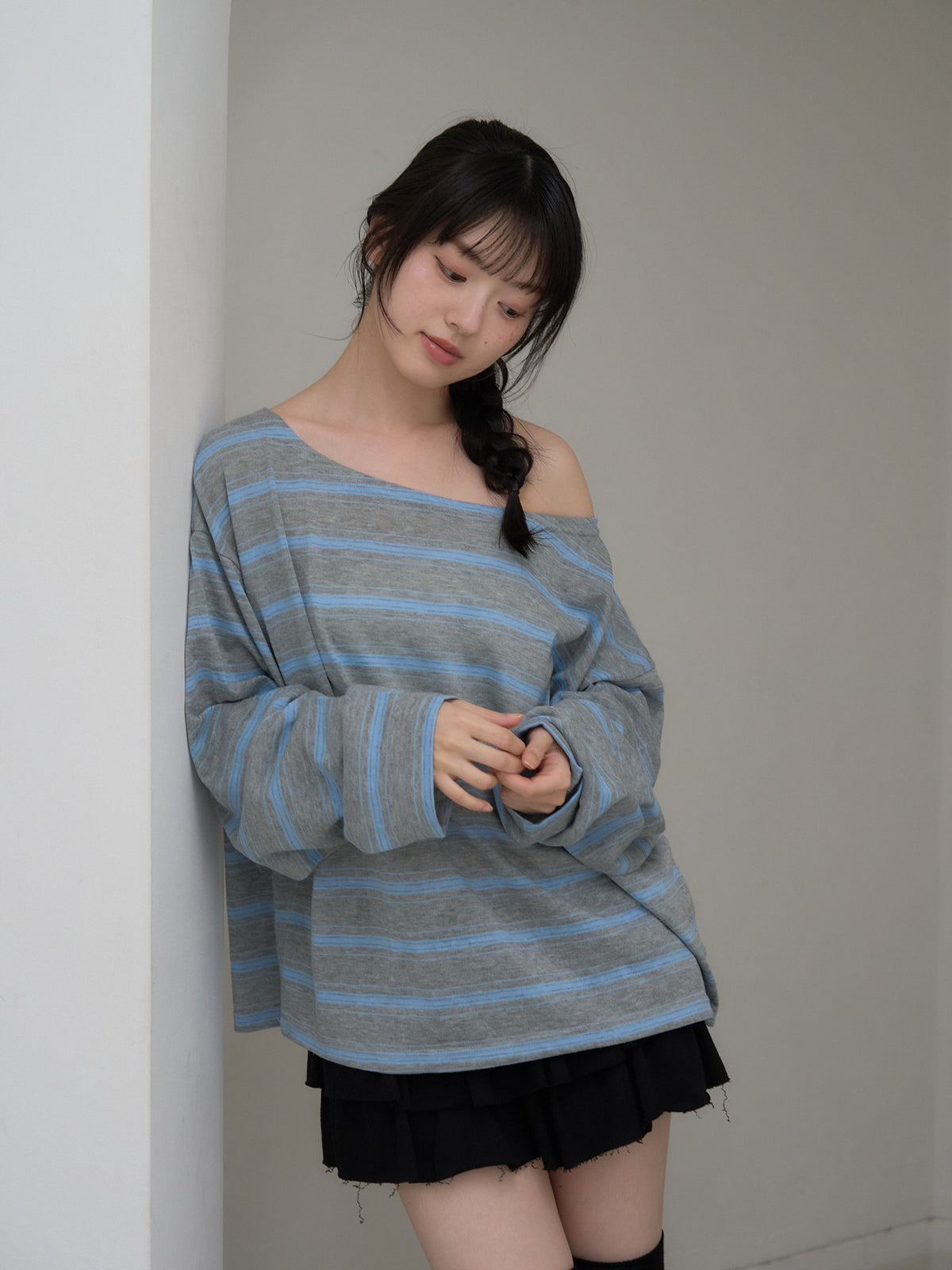 long sleeve border tee