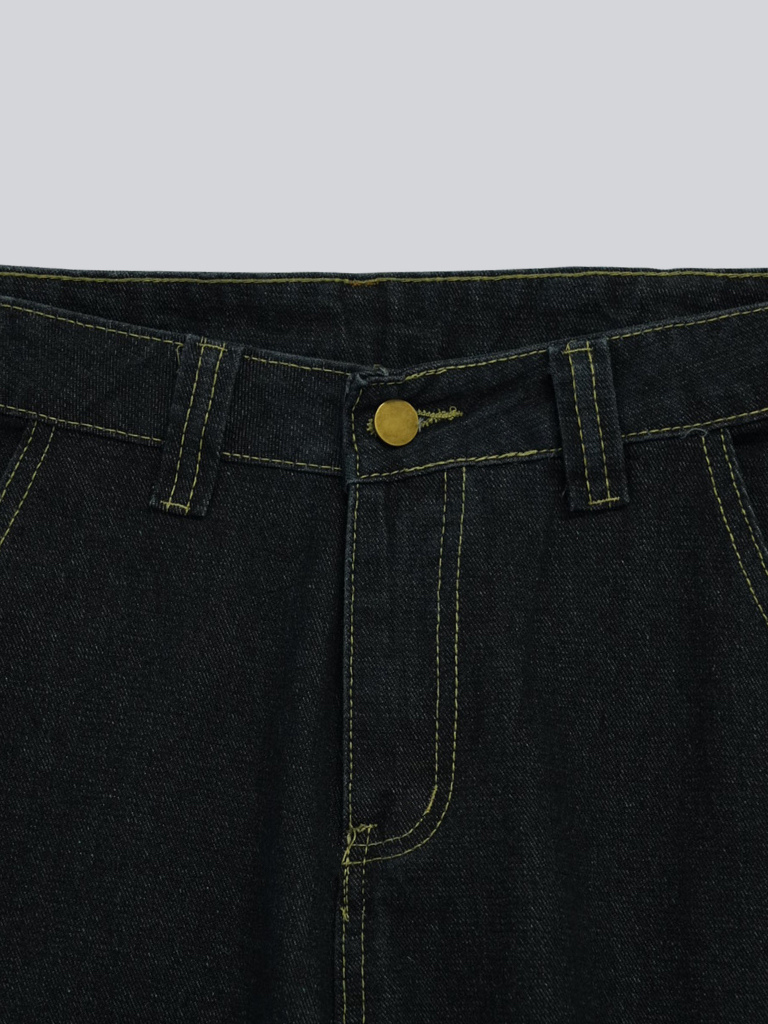 dark denim cargo pants