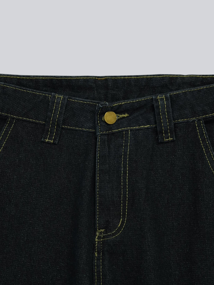 dark denim cargo pants