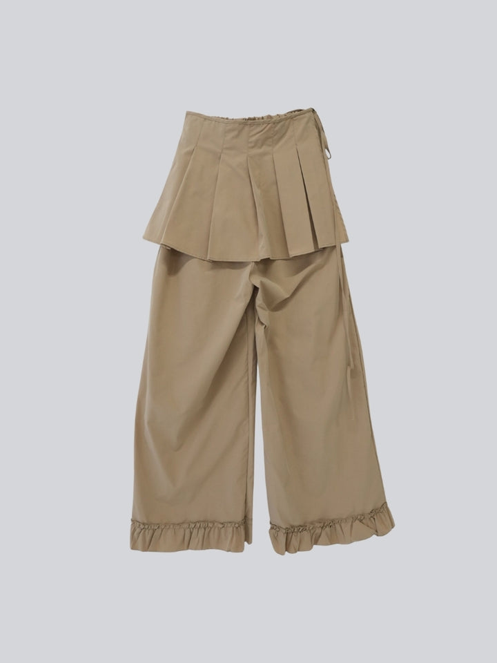 pleated wrap pants