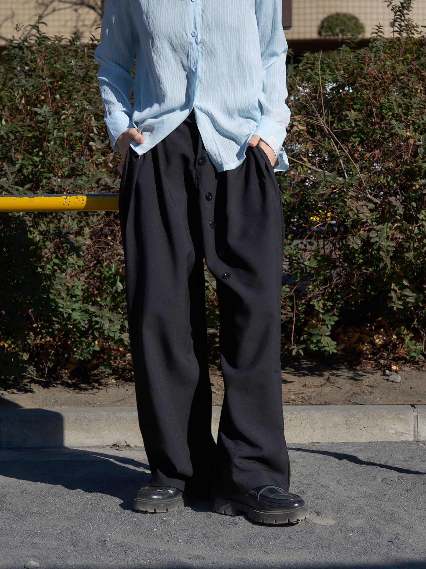 アシンメトリー ワイドパンツ 大人カジュアル レディース Uenui