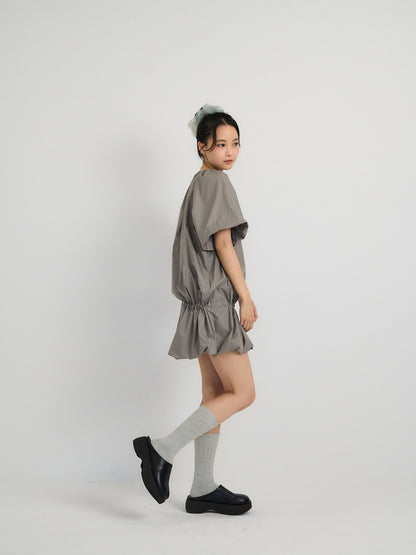 drawstring mini dress