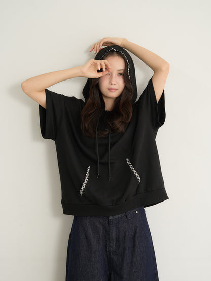 check hood tee
