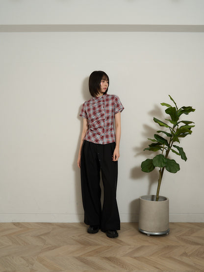 twist button check top