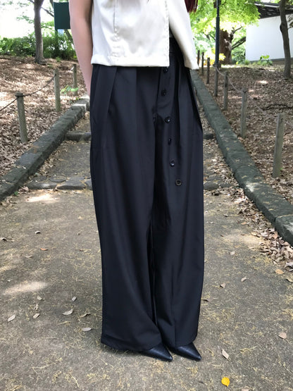 アシンメトリー ワイドパンツ 大人カジュアル レディース Uenui