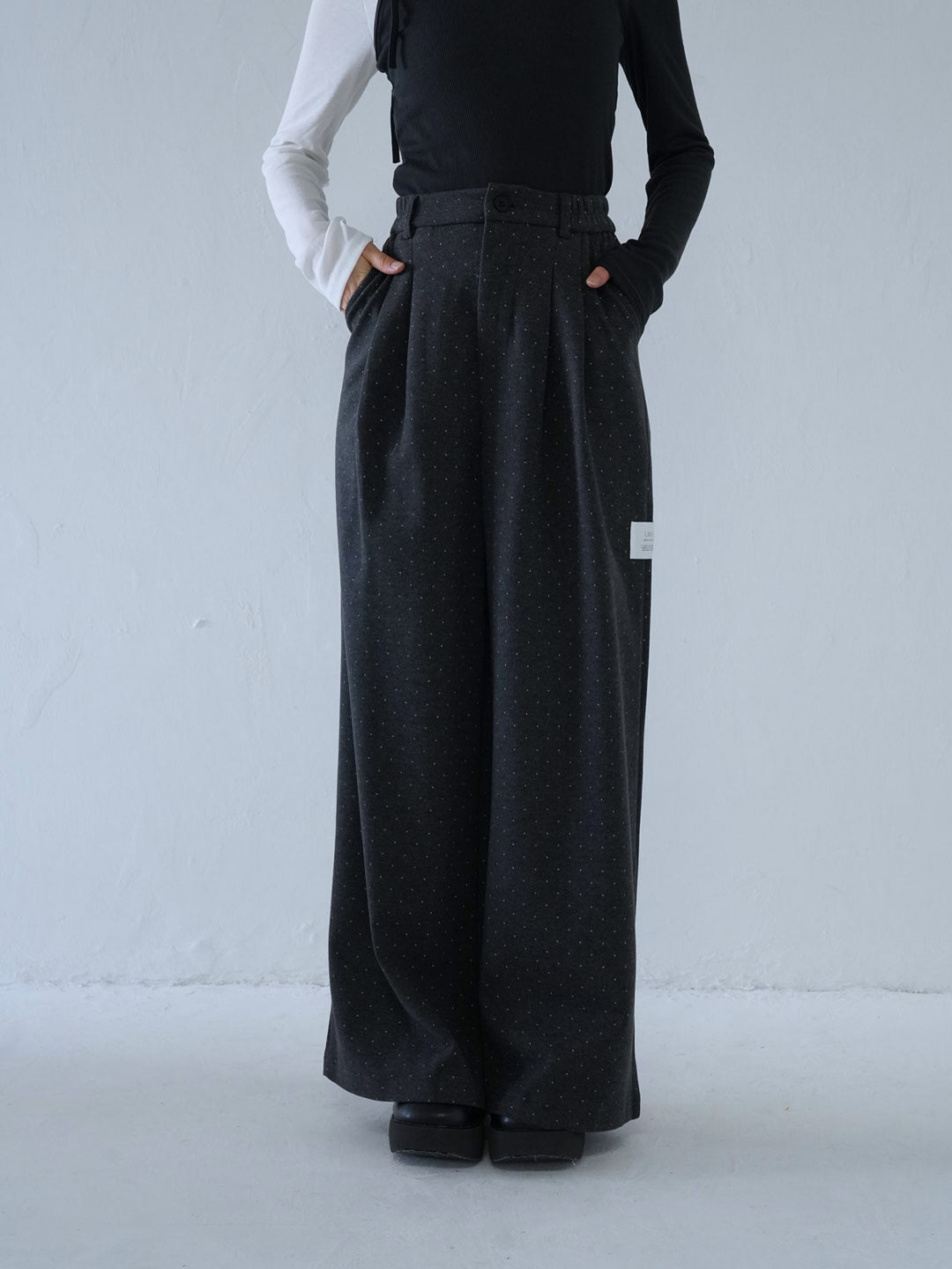 【 10月上旬発送予定 】dot pattern wide slacks