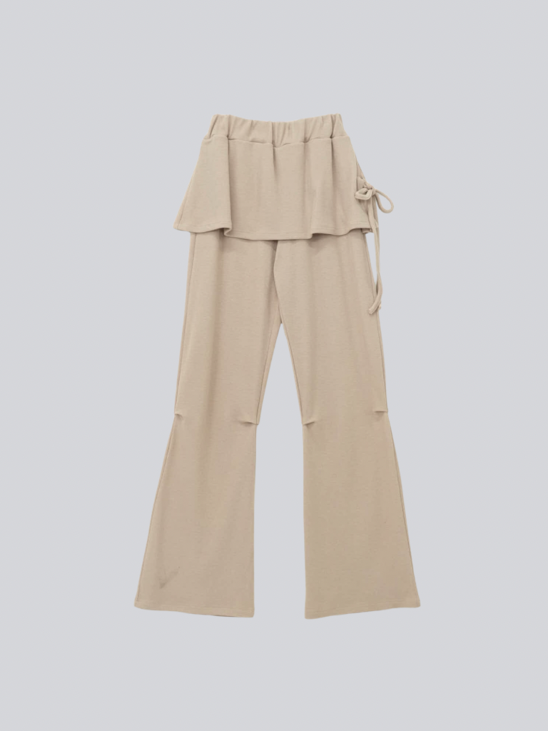 layered flare pants