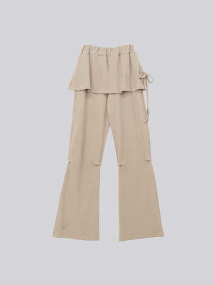 layered flare pants