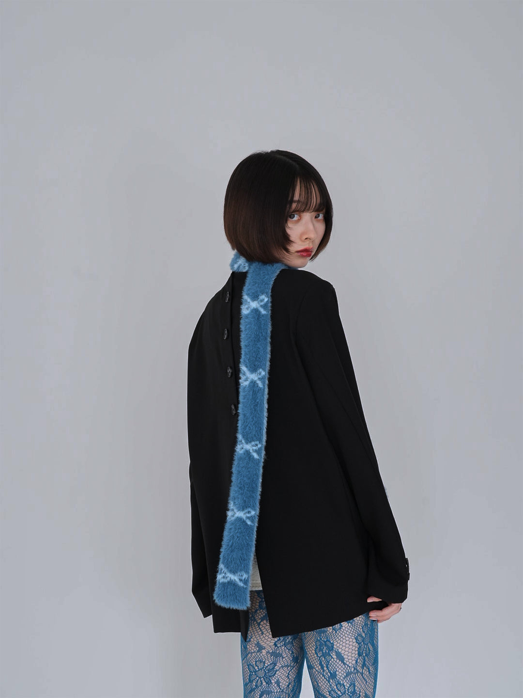 ribbon fur scarf