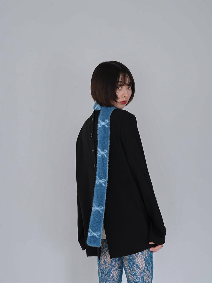 ribbon fur scarf