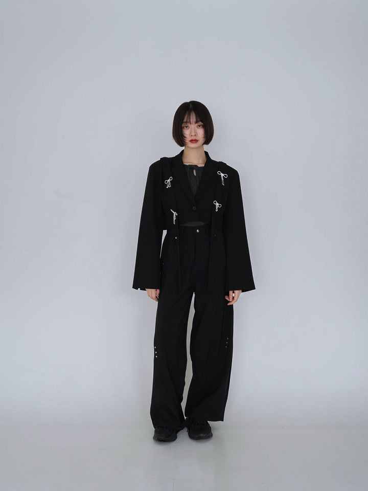 【8月29日発送予定】stitched wide pants