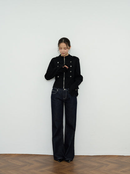napoleon button short jacket