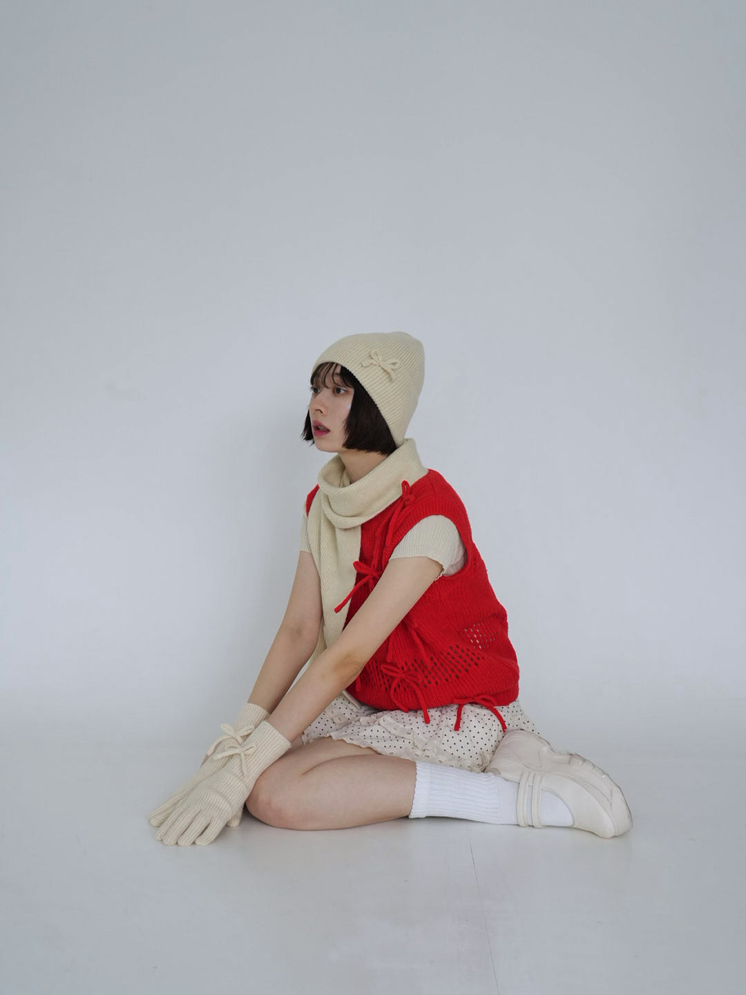 【8月26日発送予定】ribbon knit 3piece set