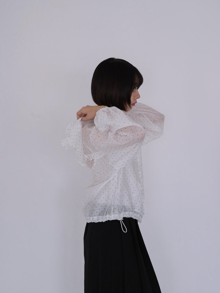 【8月26日発送予定】frill sheer hoodie