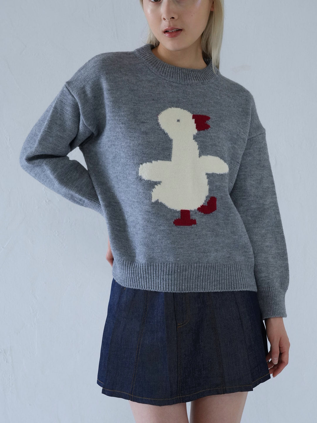 【 10月上旬発送予定 】duck knit sweater