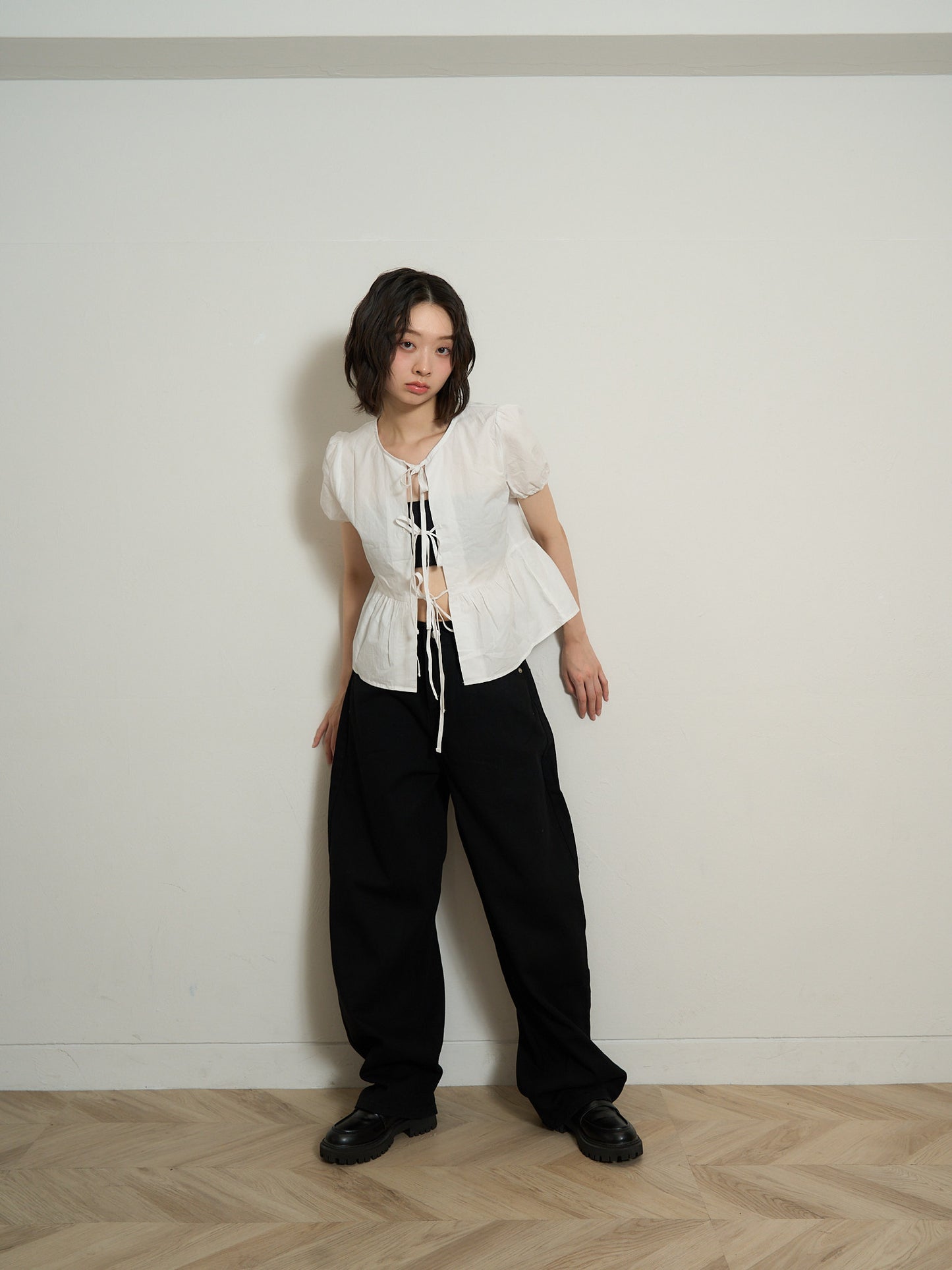 ribbon pocket pants