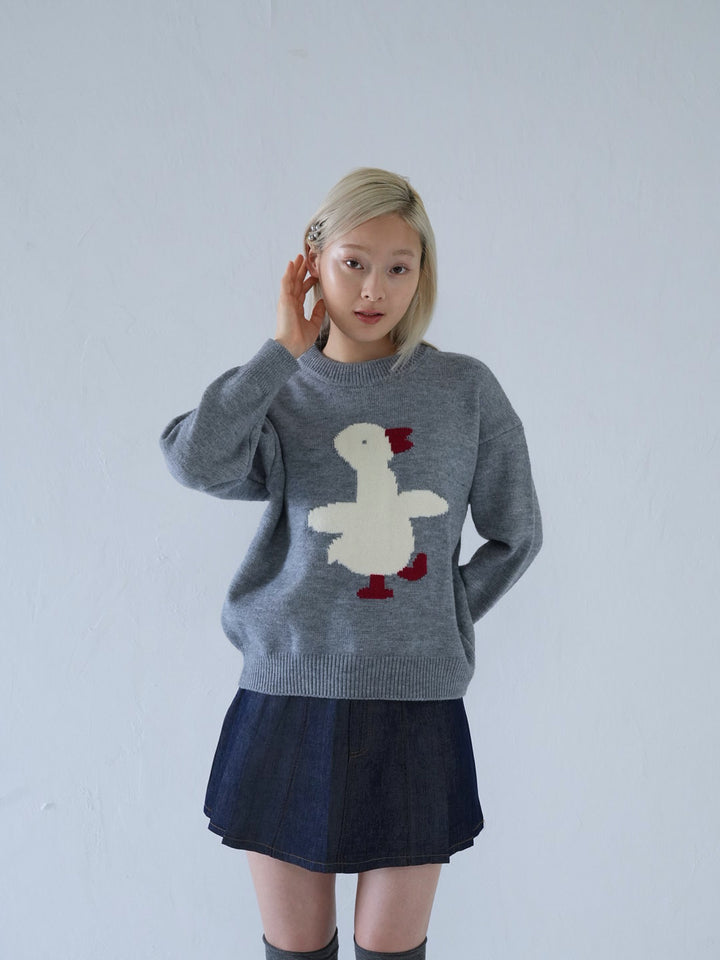 【 10月上旬発送予定 】duck knit sweater