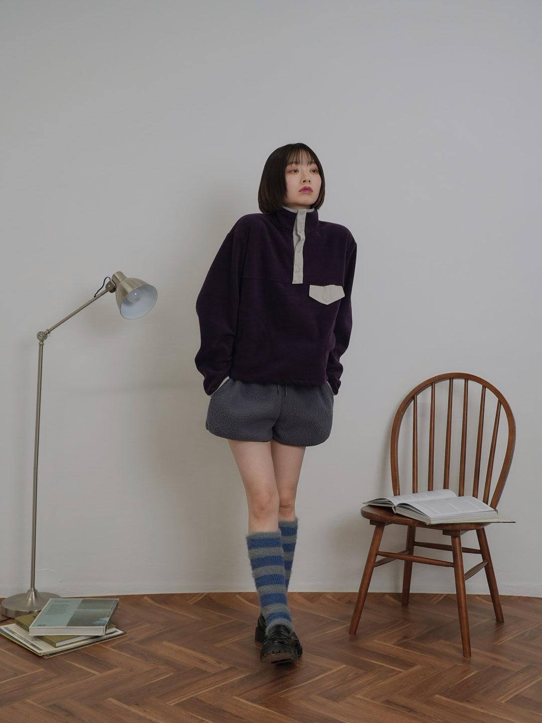 border knit leg warmer