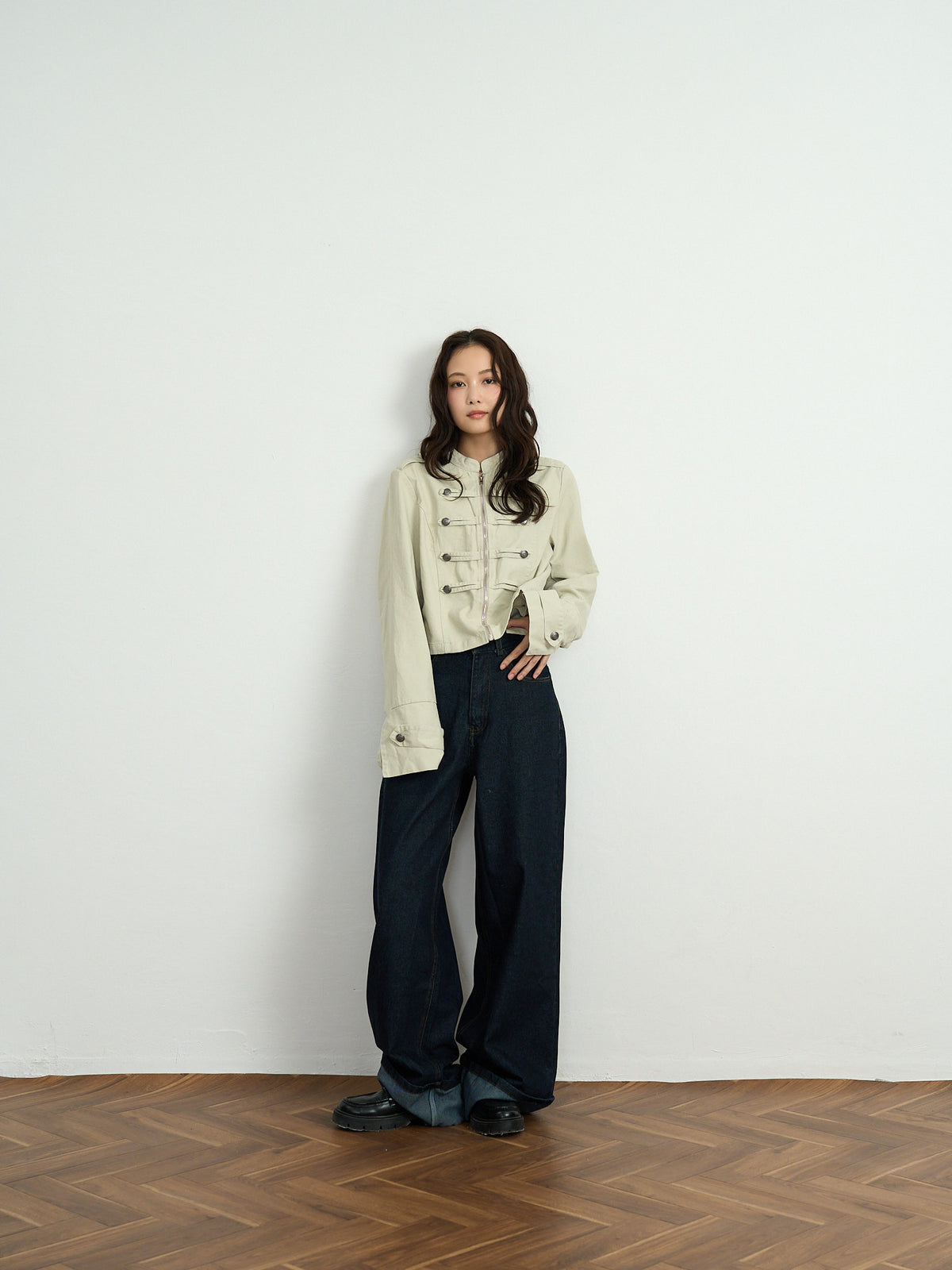 napoleon button short jacket