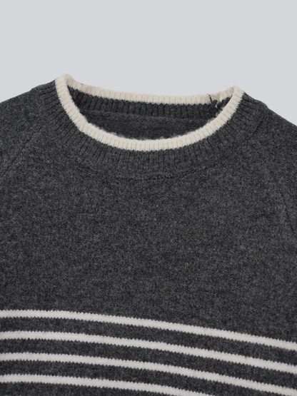 border knit top scarf set