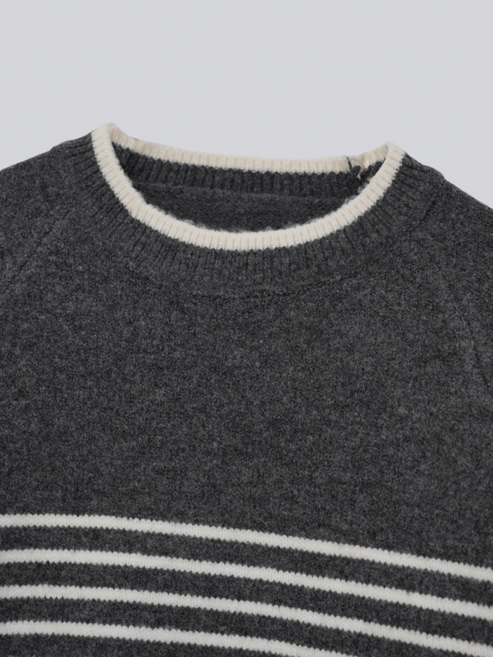 border knit top scarf set