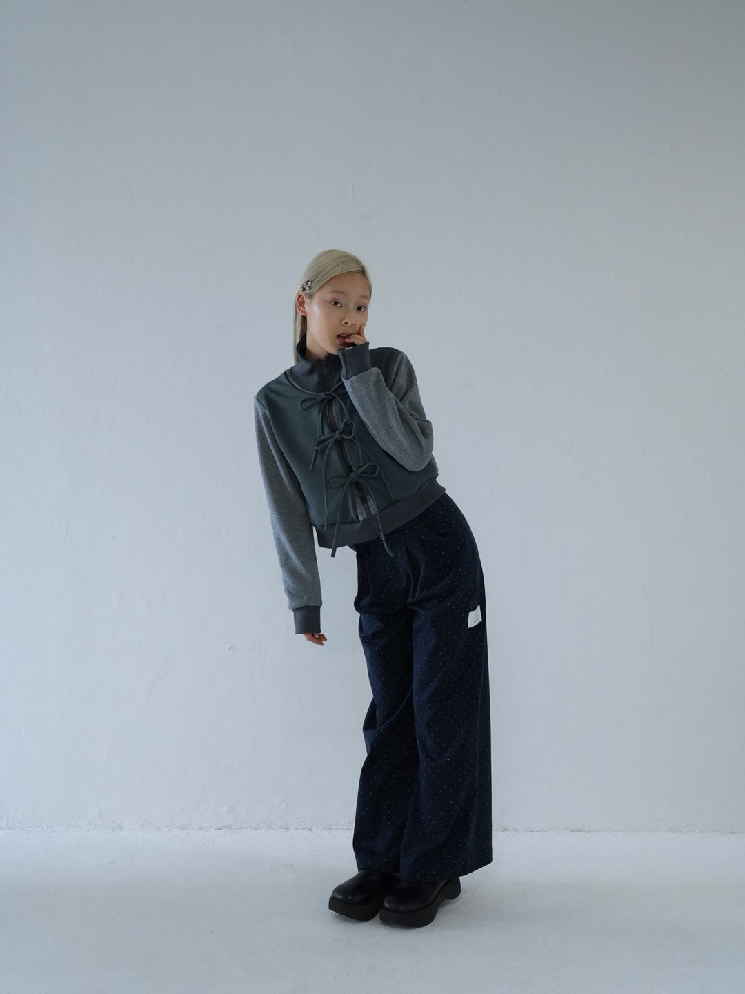 【 10月上旬発送予定 】dot pattern wide slacks