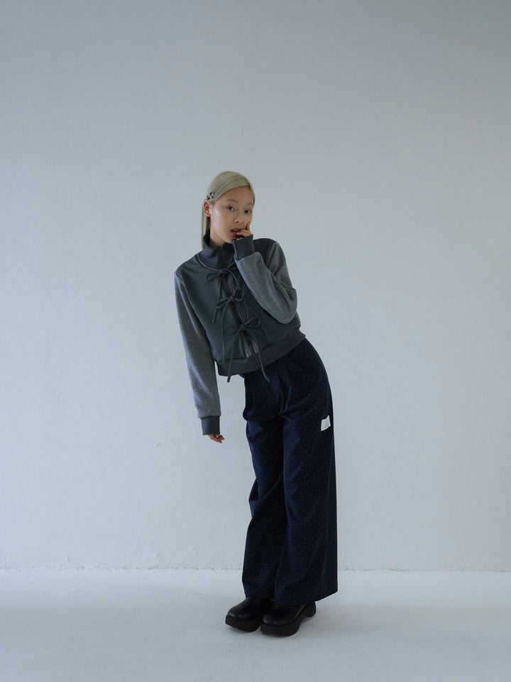 【 10月上旬発送予定 】dot pattern wide slacks