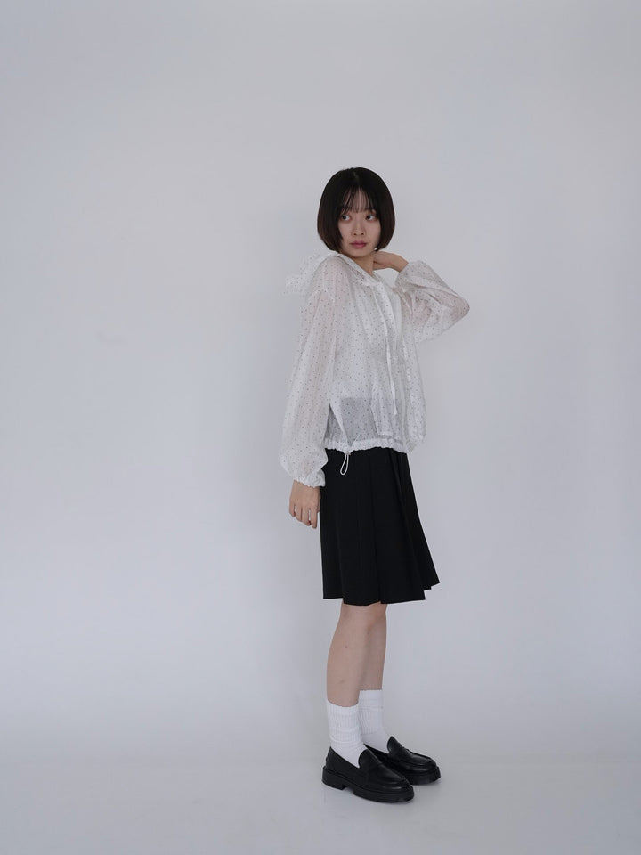 【8月26日発送予定】frill sheer hoodie