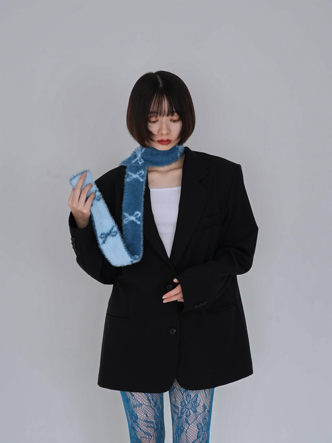ribbon fur scarf
