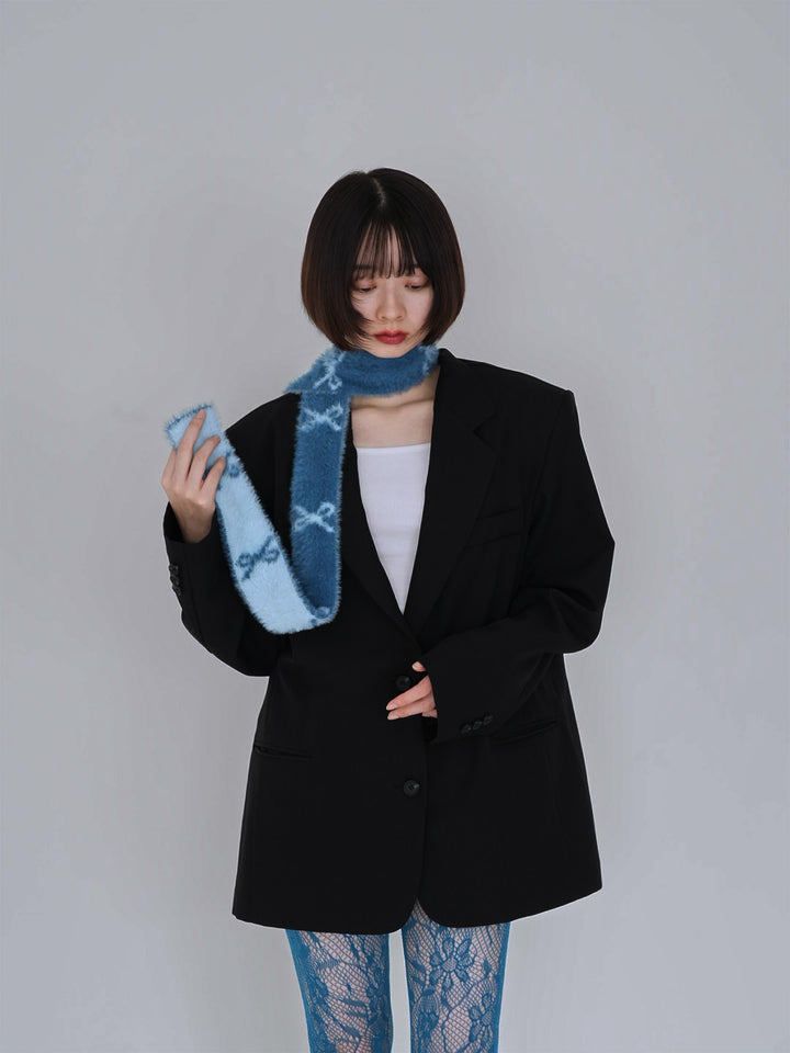 ribbon fur scarf