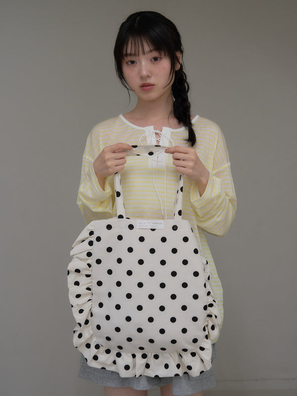 frill tote bag
