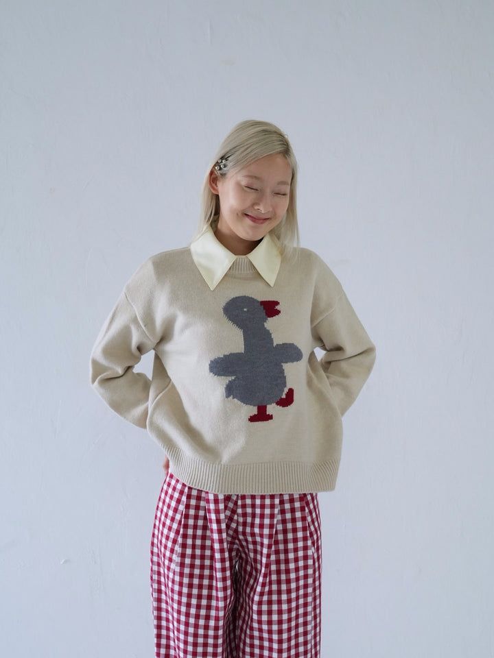 【 10月上旬発送予定 】duck knit sweater