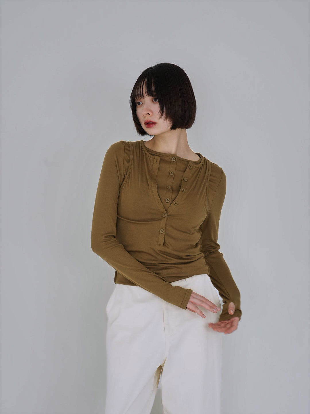 cutout layered tee