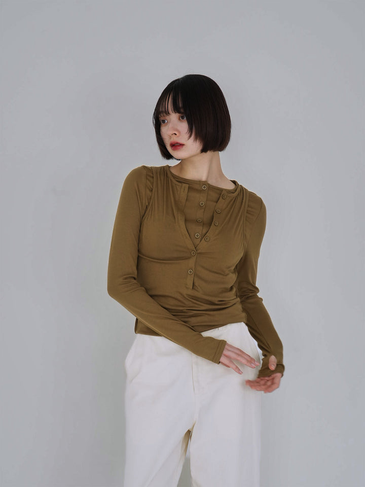 cutout layered tee