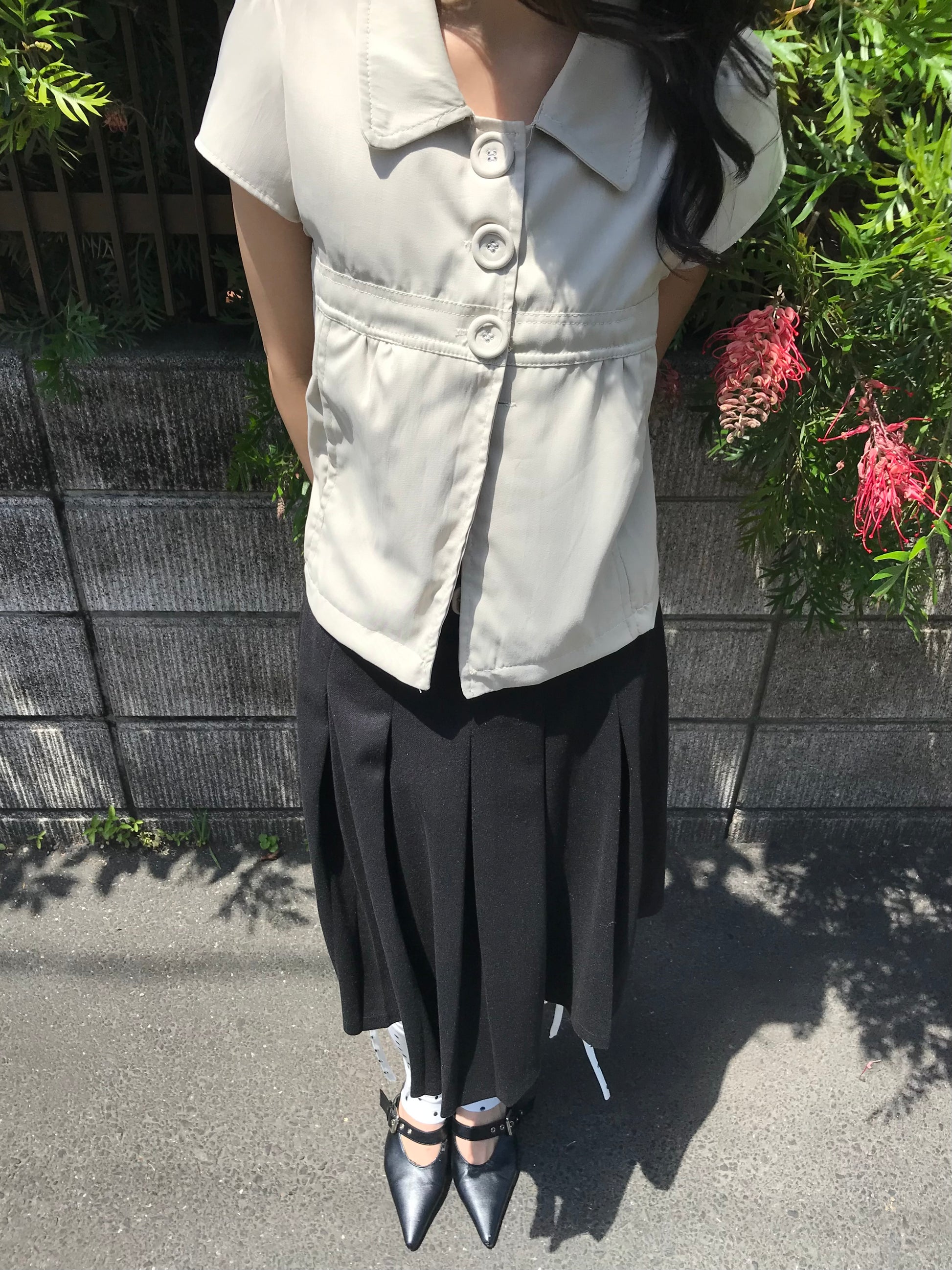 クロップド ミリタリーブラウス 大人カジュアル レディース Uenui