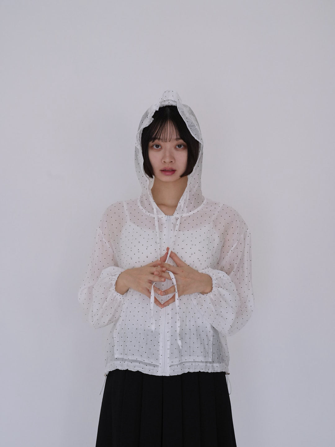 【8月26日発送予定】frill sheer hoodie