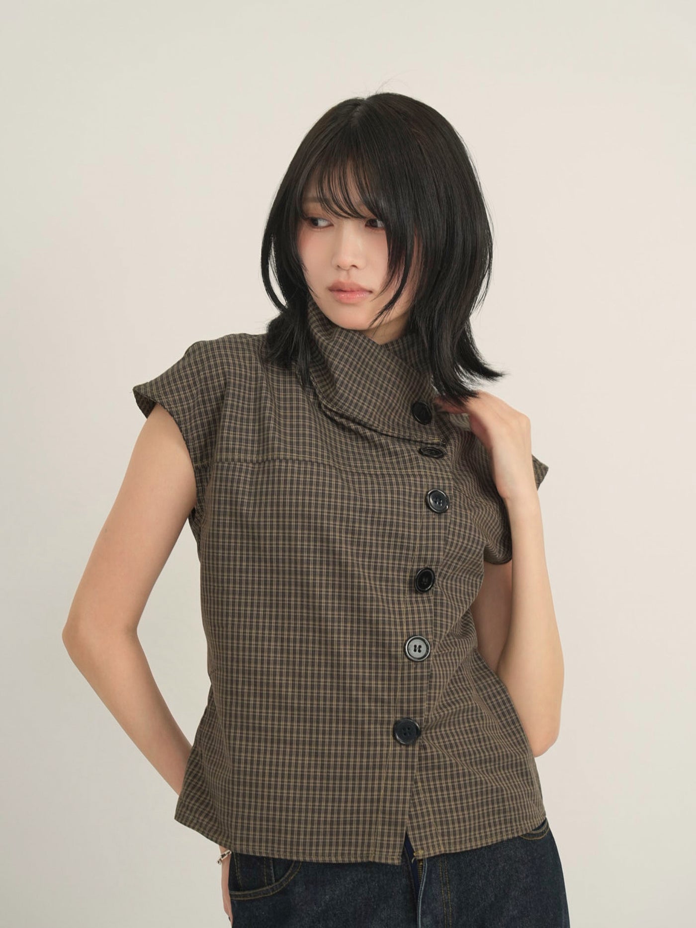 check button short sleeve