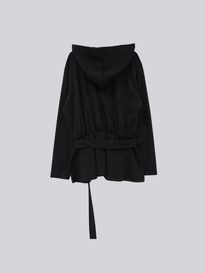 rib knit hoodie