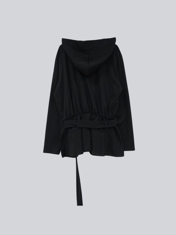 rib knit hoodie