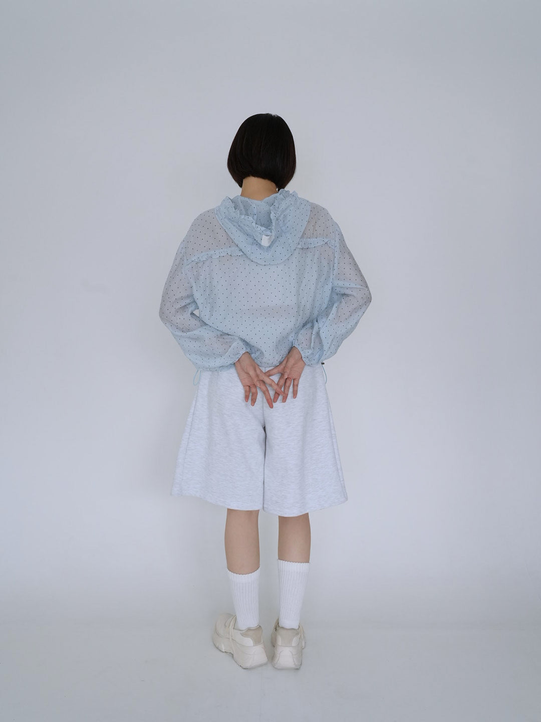 【8月26日発送予定】frill sheer hoodie