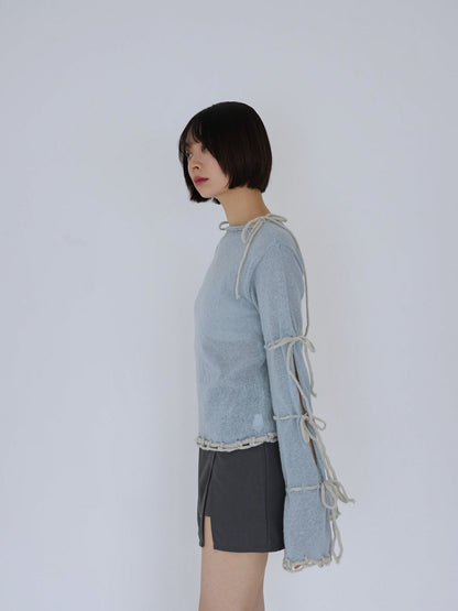 ribbon detail knit top