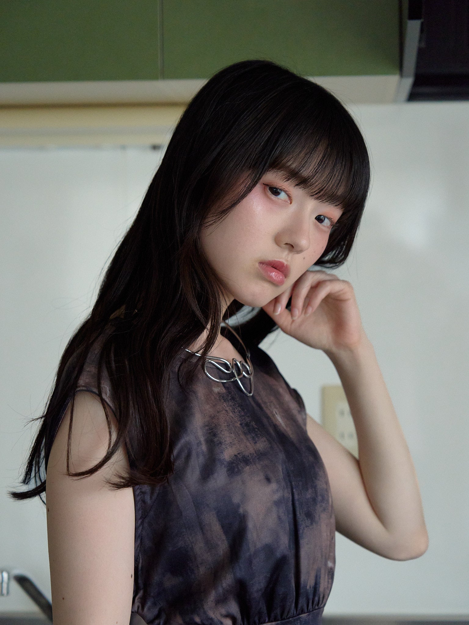 マーブル ノースリーブワンピース｜大人カジュアル レディース Uenui