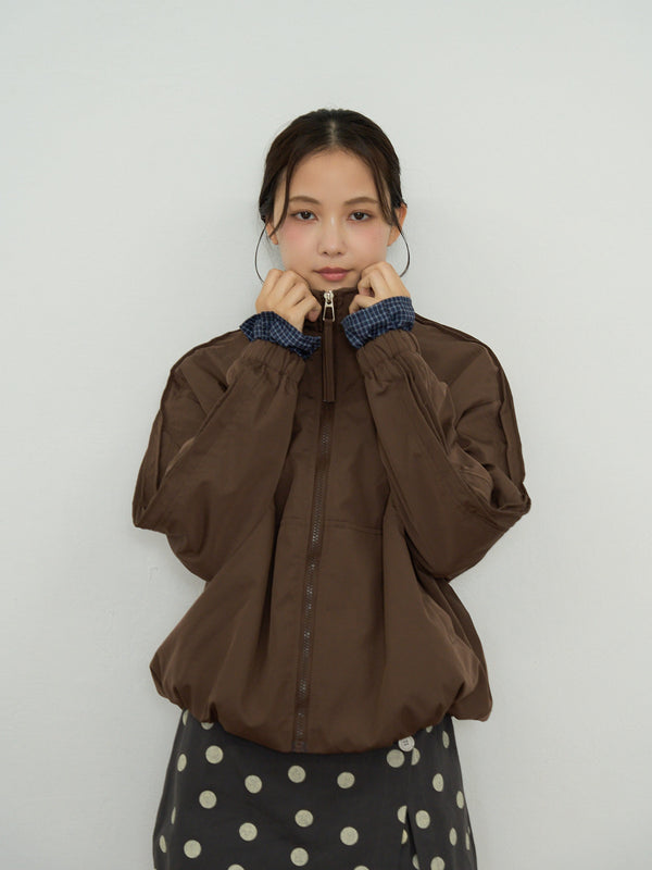 stand collar blouson